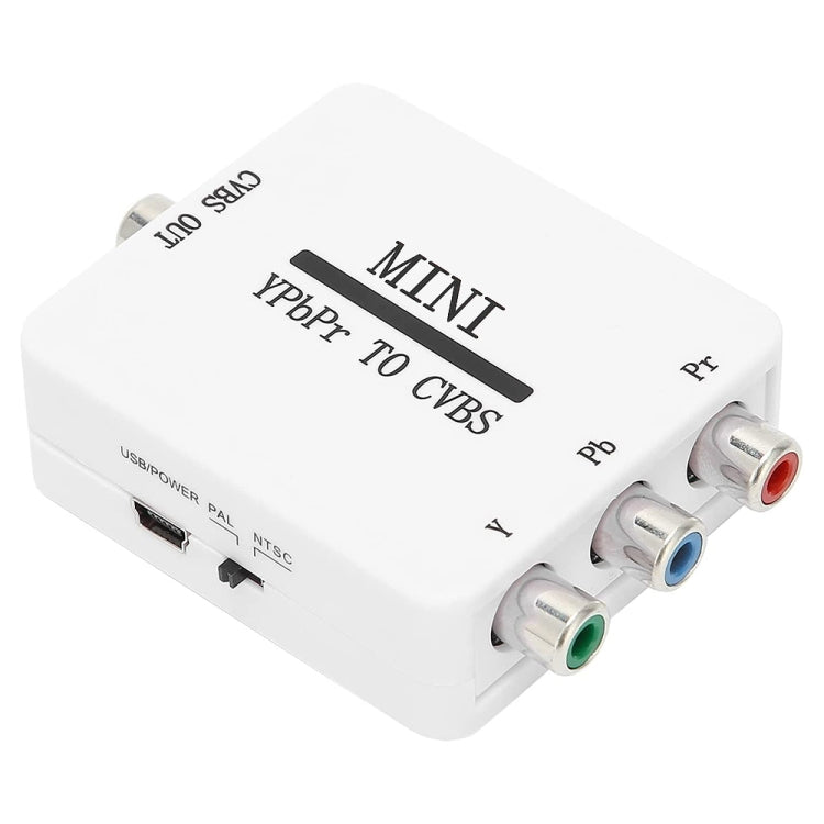 Mini YPBPR to CVBS Video Converter Component AV Adapter for TV / Projector / Monitor(White) - Converter by buy2fix | Online Shopping UK | buy2fix