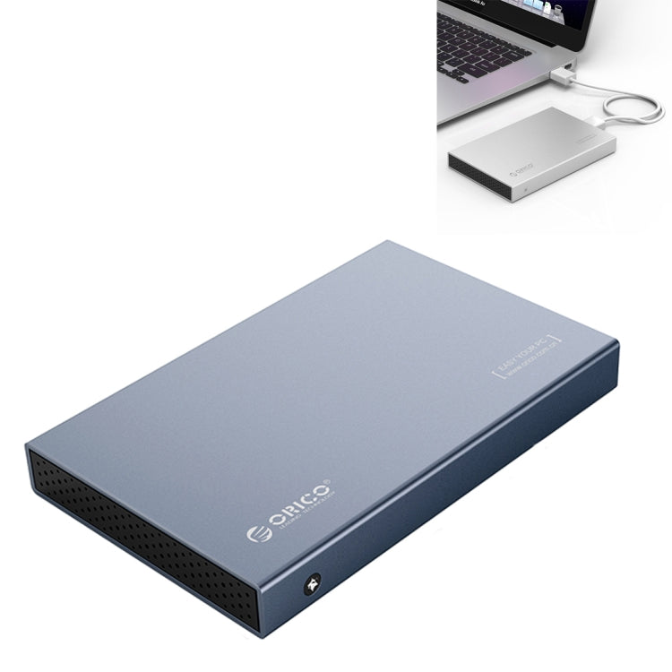 ORICO 2518C3-G2 HDD SSHD SSD 2.5 inch USB3.1 Gen2 USB-C / Type-C Interface Aluminum Alloy Hard Drive Enclosure, Support Capacity: 4TB(Dark Gray) - HDD Enclosure by ORICO | Online Shopping UK | buy2fix