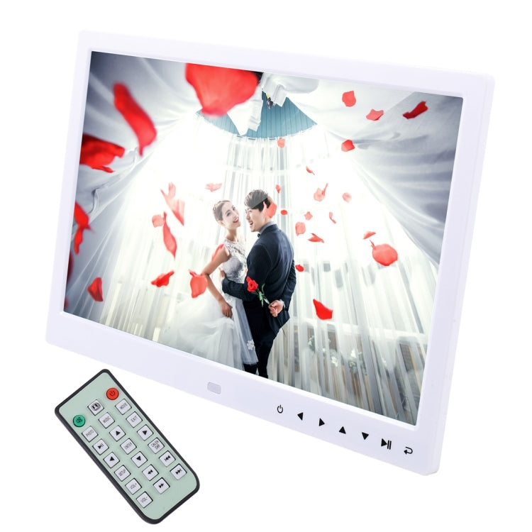 13.0 inch LED Display Digital Photo Frame with Holder / Remote Control, Allwinner, Support USB / SD Card Input / OTG (White) - Consumer Electronics by buy2fix | Online Shopping UK | buy2fix