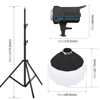 PULUZ 220V150W 3200K-5600K Studio Video Light + 2.8m Light Holder + 65cm Foldable Lantern Softbox Photography Kit(AU Plug) - Camera Accessories by PULUZ | Online Shopping UK | buy2fix