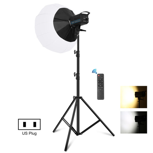 PULUZ 220V 150W 3200K-5600K Studio Video Light + 2.8m Light Holder + 65cm Foldable Lantern Softbox Photography Kit(US Plug) - Camera Accessories by PULUZ | Online Shopping UK | buy2fix