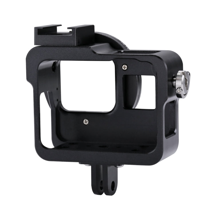 PULUZ Housing Shell CNC Aluminum Alloy Protective Cage with 52mm UV Lens for GoPro HERO(2018) /7 Black /6 /5(Black) - DJI & GoPro Accessories by PULUZ | Online Shopping UK | buy2fix