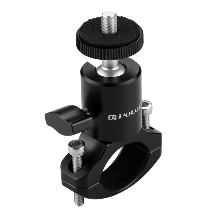 PULUZ Bike Aluminum Handlebar Tripod Ball Head Adapter Mount for GoPro HERO10 Black / HERO9 Black / HERO8 Black /7 /6 /5 /5 Session /4 Session /4 /3+ /3 /2 /1, DJI Osmo Action, Xiaoyi and Other Action Cameras - Stand by PULUZ | Online Shopping UK | buy2fix