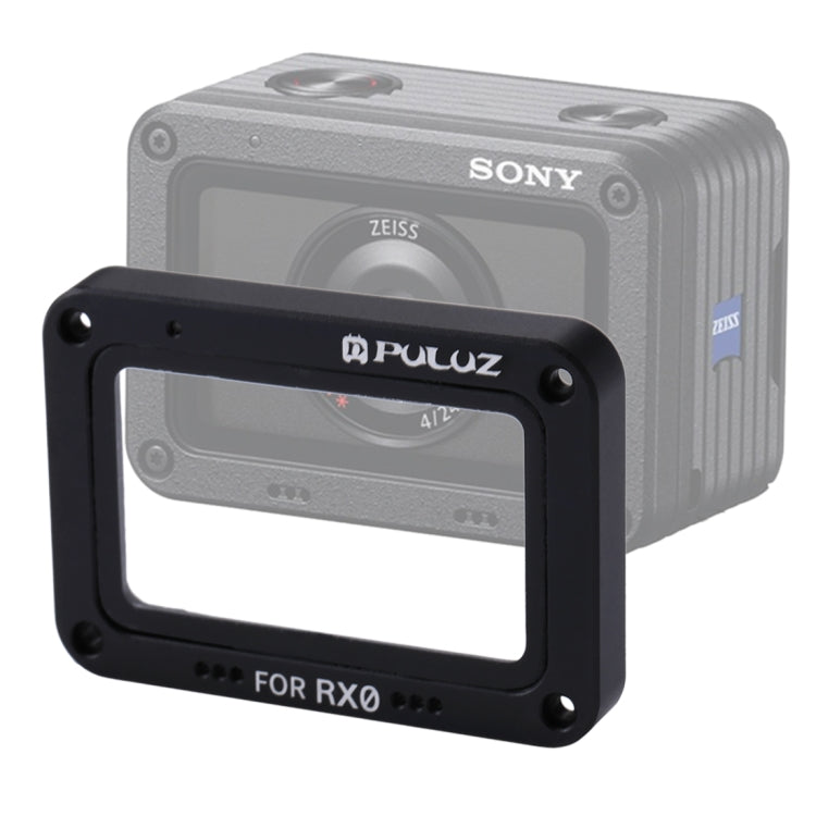 PULUZ Aluminum Alloy Flame + Tempered Glass Lens Protector for Sony RX0 / RX0 II, with Screws and Screwdrivers(Black) - Lens Cover by PULUZ | Online Shopping UK | buy2fix