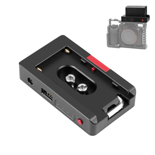 PULUZ  NPF970 Battery Metal Base Mount For Canon / Nikon / Panasonic (Black) - Camera Accessories by PULUZ | Online Shopping UK | buy2fix