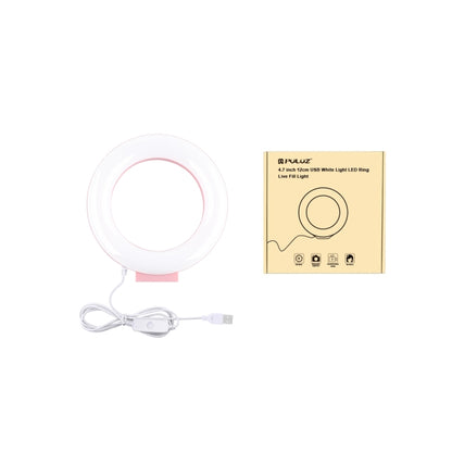 PULUZ 4.7 inch 12cm USB White Light LED Ring Vlogging Photography Video Lights(Pink) - Consumer Electronics by PULUZ | Online Shopping UK | buy2fix