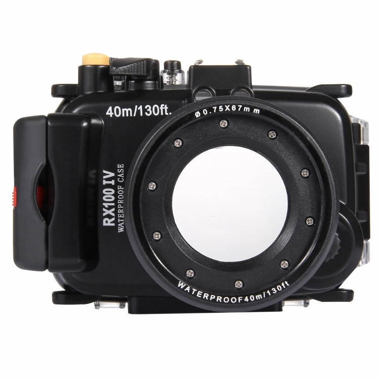 PULUZ 40m Underwater Depth Diving Case Waterproof Camera Housing for Sony RX100 IV(Black) - Diving Cases by PULUZ | Online Shopping UK | buy2fix