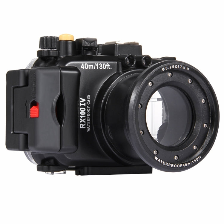 PULUZ 40m Underwater Depth Diving Case Waterproof Camera Housing for Sony RX100 IV(Black) - Diving Cases by PULUZ | Online Shopping UK | buy2fix