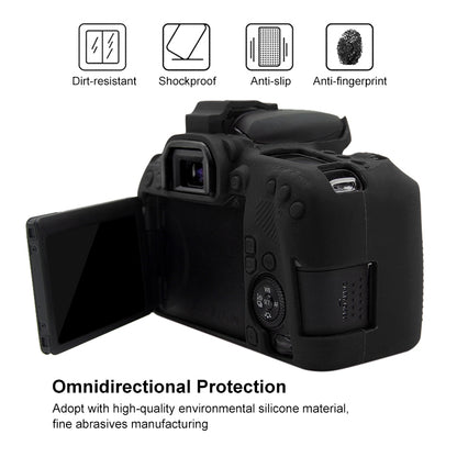 PULUZ Soft Silicone Protective Case for Canon EOS 77D(Black) - Camera Accessories by PULUZ | Online Shopping UK | buy2fix