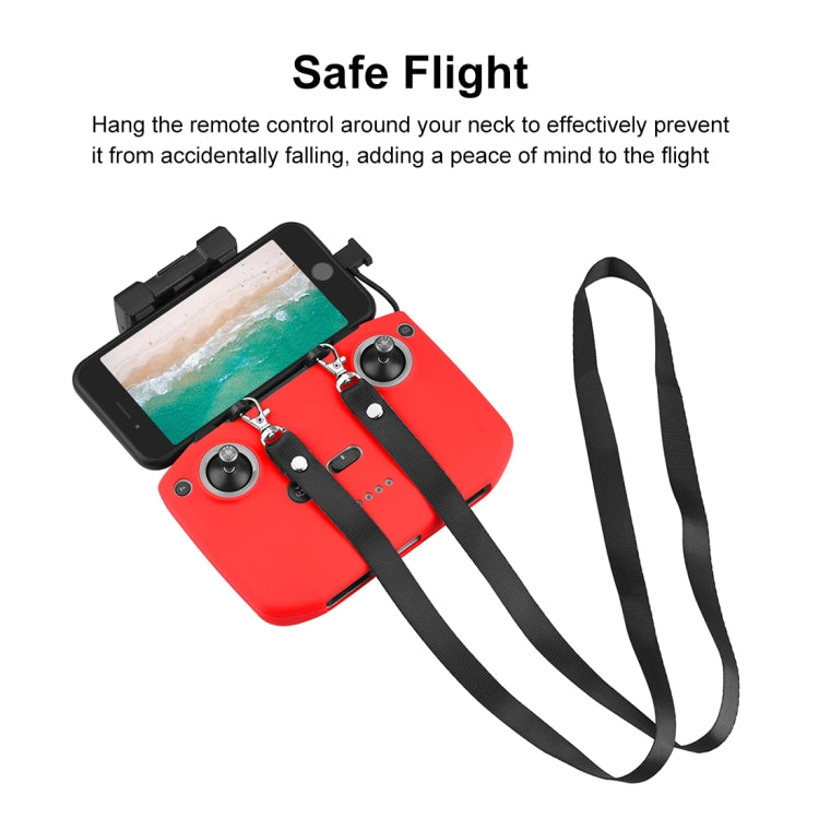 PULUZ Shockproof Anti-scratch Silicone Case with Neck Strap For DJI Neo / Mini 3 / 3 Pro / Mavic 3 / Air 2S / Mini 2 RC-N2 / RC-N1 / RC-N3 Remote Control(Red) - Cases & Bags by PULUZ | Online Shopping UK | buy2fix