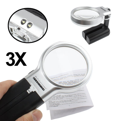 Multifunction 3X Handheld & Hands Free Magnifier with 2 LED Lights - Consumer Electronics by buy2fix | Online Shopping UK | buy2fix
