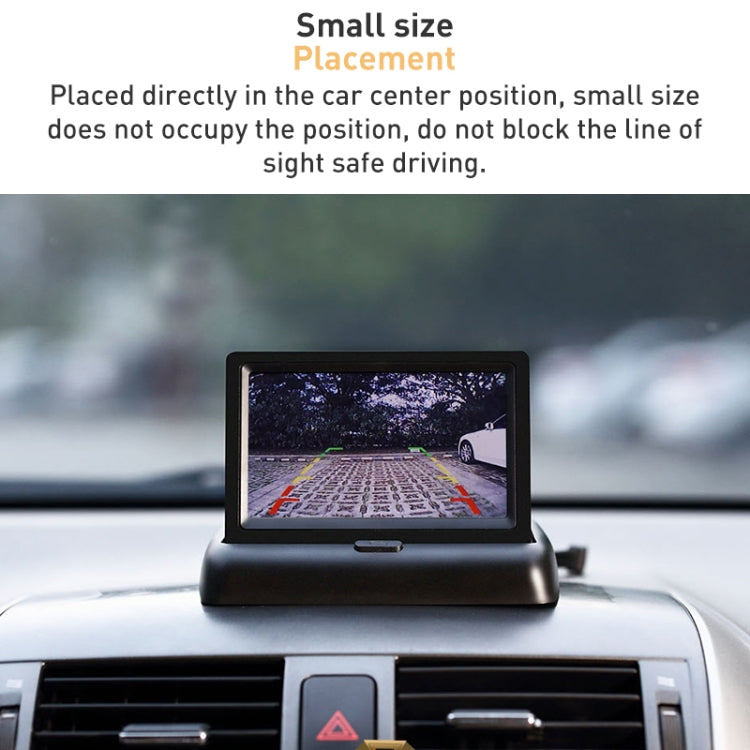 4.3 inch TFT-LCD Color Foldable Car Monitor, Type: PAL/NTSC - Car Monitor by buy2fix | Online Shopping UK | buy2fix