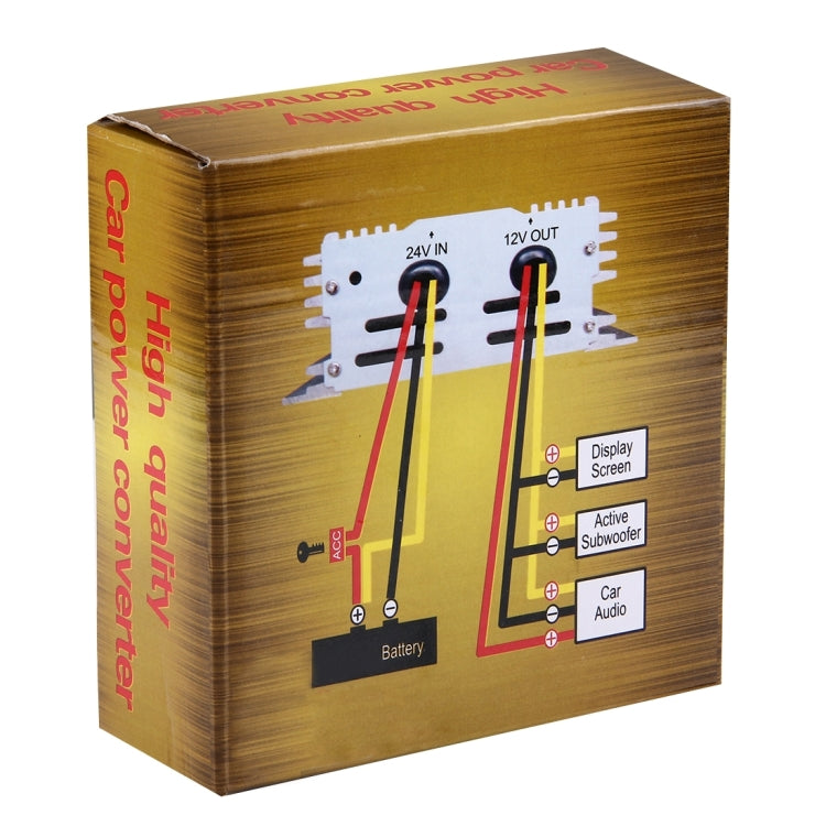 DC 24V to 12V Car Power Step-down Transformer, Rated Output Current: 30A - In Car by buy2fix | Online Shopping UK | buy2fix