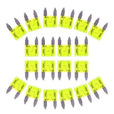 100 PCS Auto Mini Blade Fuse, DC 12V 20A(Yellow) - In Car by buy2fix | Online Shopping UK | buy2fix