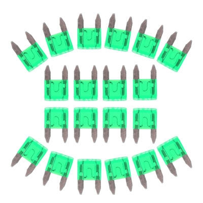 100 PCS Auto Mini Blade Fuse, DC 12V 30A(Green) - In Car by buy2fix | Online Shopping UK | buy2fix