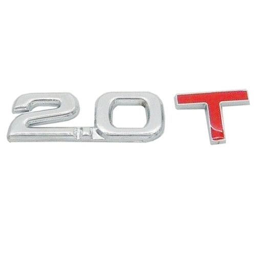 3D Universal Decal Chromed Metal 2.0T Car Emblem Badge Sticker Car Trailer Gas Displacement Identification, Size: 8.5x2.5 cm - 3D Metal Sticker by buy2fix | Online Shopping UK | buy2fix