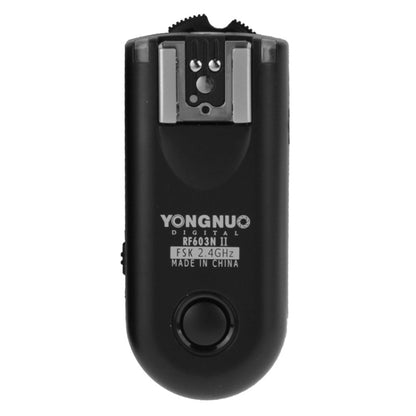 2 PCS YONGNUO RF603N II FSK 2.4GHz Wireless Flash Trigger with N1 Shutter Connecting Cable - Wireless Flash Trigger by YONGNUO | Online Shopping UK | buy2fix