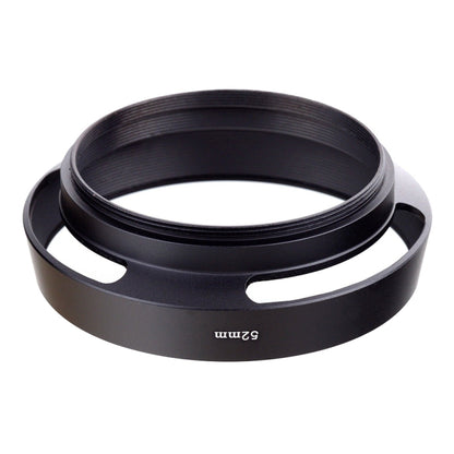 52mm Metal Vented Lens Hood for Leica(Black) - Camera Accessories by buy2fix | Online Shopping UK | buy2fix