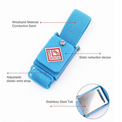 Wireless Anti Static ESD Discharge Cable Band Wrist Strap(Baby Blue) - Others by buy2fix | Online Shopping UK | buy2fix