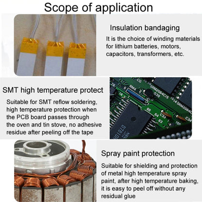 10mm High Temperature Resistant Clear Heat Dedicated Polyimide Tape with Silicone Adhesive, Length: 33m - Repair & Spare Parts by buy2fix | Online Shopping UK | buy2fix