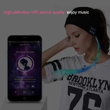 My-Call Bluetooth V5.0 Headsfree Sport Headband Music Headwear for iPhone 6 & 6s / iPhone 5 & 5S / iPhone 4 & 4S and Other Bluetooth Devices(Black) - Smart Wear by buy2fix | Online Shopping UK | buy2fix