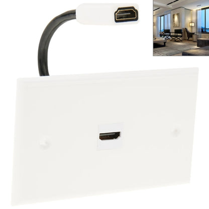 HDMI Female to HDMI Female Cable Wall Plate Panel, Cable Length: 18.5cm - Consumer Electronics by buy2fix | Online Shopping UK | buy2fix