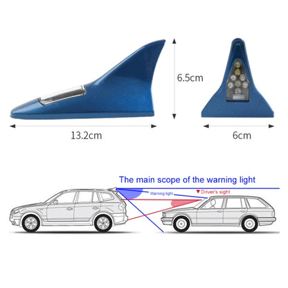 Solar Shark Fin High-positioned Alarm Light(White) - In Car by buy2fix | Online Shopping UK | buy2fix