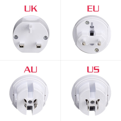 All in 1 EU + AU + UK + US Plug Travel Universal Adaptor(White) - Consumer Electronics by buy2fix | Online Shopping UK | buy2fix