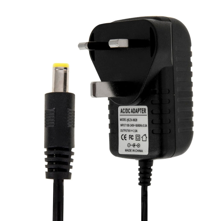 UK Plug AC 100-240V to DC 6V 2A Power Adapter, Tips: 5.5 x 2.1mm, Cable Length: about 1.2m(Black) - Consumer Electronics by buy2fix | Online Shopping UK | buy2fix