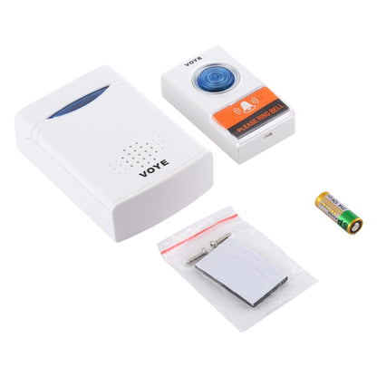 VOYE V006A Home Music Remote Control Wireless Doorbell with 38 Polyphony Sounds(White) - Security by VOYE | Online Shopping UK | buy2fix