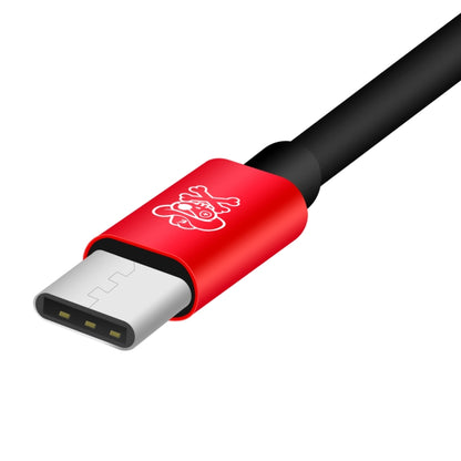 ENKAY Hat-ptince Type-C to Type-C&3.5mm Jack Charge Audio Adapter Cable, For Galaxy, HTC, Google, LG, Sony, Huawei, Xiaomi, Lenovo and Other Android Phone(Red) - Audio Adapter by ENKAY | Online Shopping UK | buy2fix