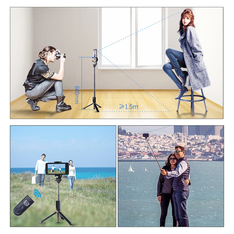 APEXEL APL-D3 Universal Live Broadcast Multifunctional Aluminum Alloy Bluetooth Selfie Stick with Tripod - Consumer Electronics by APEXEL | Online Shopping UK | buy2fix