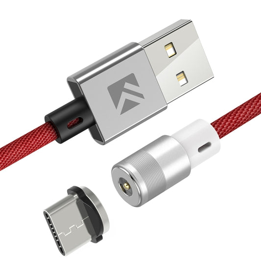 FLOVEME 1m 2A Output 360 Degrees Casual USB to USB-C / Type-C Magnetic Charging Cable, Built-in Blue LED Indicator, for Samsung Galaxy S8 & S8 + / LG G6 / Huawei P10 & P10 Plus / Oneplus 5 and other Smartphones (Red) - Mobile Accessories by FLOVEME | Online Shopping UK | buy2fix