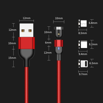 1m 2A Output USB to Micro USB Nylon Braided Rotate Magnetic Charging Cable(Purple) - Mobile Accessories by buy2fix | Online Shopping UK | buy2fix