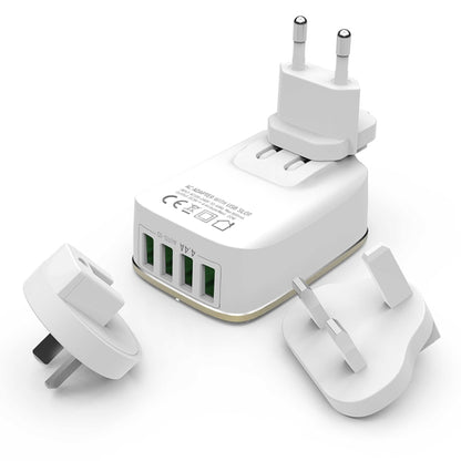 LDNIO A4404 4.4A 4 x USB Ports Smart Travel Charger, EU Plug - USB Charger by LDNIO | Online Shopping UK | buy2fix