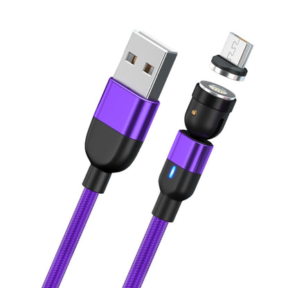 2m 3A Output USB to Micro USB 540 Degree Rotating Magnetic Data Sync Charging Cable (Purple) - Mobile Accessories by buy2fix | Online Shopping UK | buy2fix