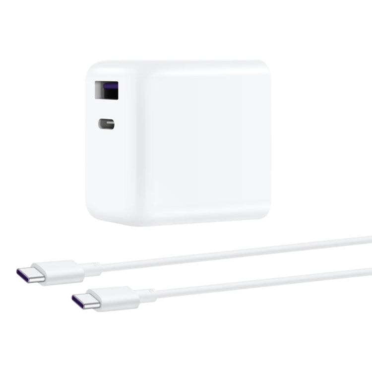 Original Huawei USB + USB-C / Type-C Interface Super Fast Charge GaN Dual Port Charger (Max 65W) (White) - Mobile Accessories by Huawei | Online Shopping UK | buy2fix