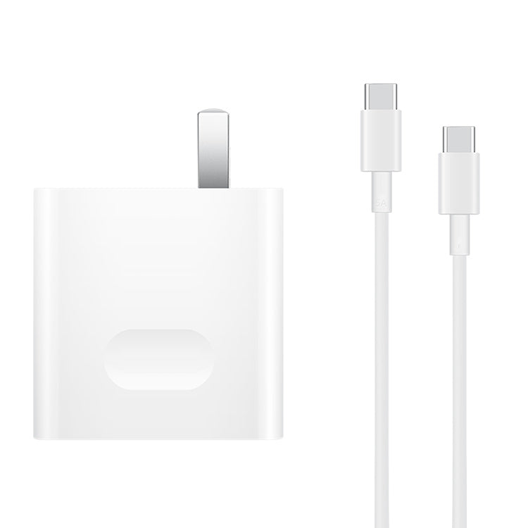 Original Huawei USB-C / Type-C Super Fast Charge Multi-Protocol Charger (Max 65W) with 1m 5A USB-C / Type-C to USB-C / Type-C Data Cable, US Plug(White) - USB Charger by Huawei | Online Shopping UK | buy2fix