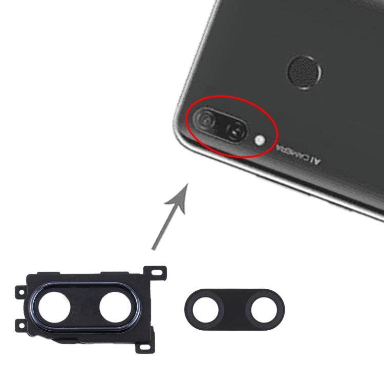 For Huawei Enjoy 9 Plus  10pcs Camera Lens Cover (Black) - Camera by buy2fix | Online Shopping UK | buy2fix