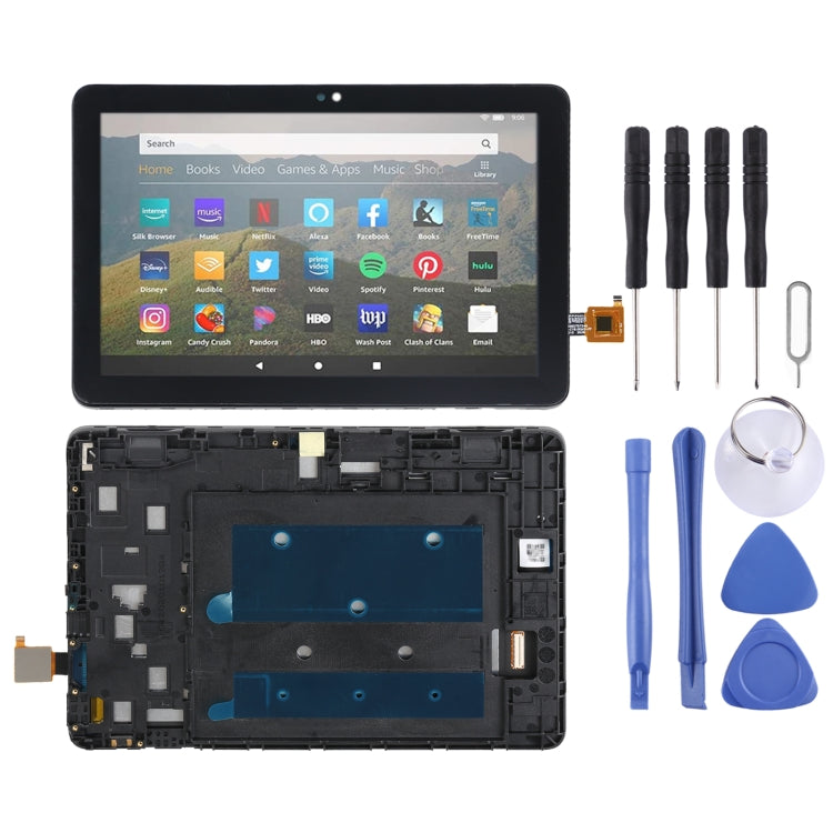 OEM LCD Screen For Amazon Kindle Fire HD 8 Plus/HD 8 2020/Kids 10th gen Digitizer Full Assembly with Frame (Black) - For Amazon by buy2fix | Online Shopping UK | buy2fix