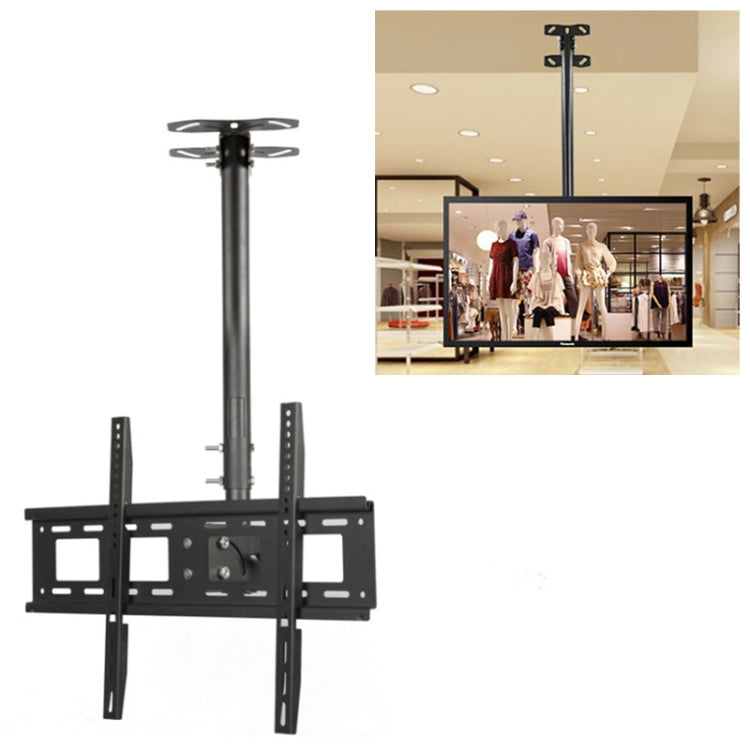 32-70 inch Universal Height & Angle Adjustable Single Screen TV Wall-mounted Ceiling Dual-use Bracket, Retractable Range: 0.5-3m - Consumer Electronics by buy2fix | Online Shopping UK | buy2fix