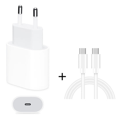 2 in 1 Single USB-C / Type-C Port Travel Charger + 3A PD 3.0 USB-C / Type-C to USB-C / Type-C Fast Charge Data Cable Set, Cable Length: 2m(EU Plug) - Mobile Accessories by buy2fix | Online Shopping UK | buy2fix