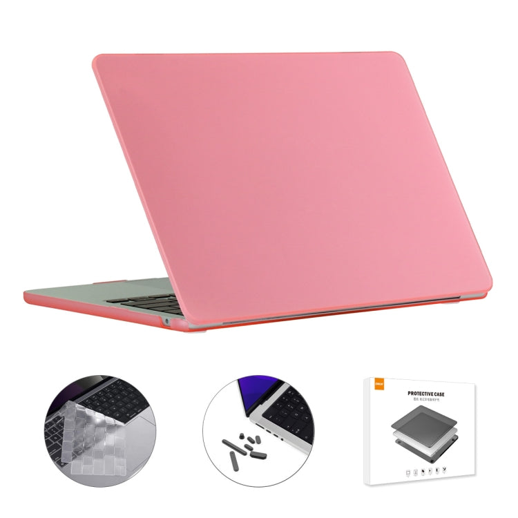 For MacBook Air 13.6 2022 A2681 US Version ENKAY 3 in 1 Matte Laptop Case with TPU Keyboard Film / Anti-dust Plugs (Pink) - MacBook Air Cases by ENKAY | Online Shopping UK | buy2fix