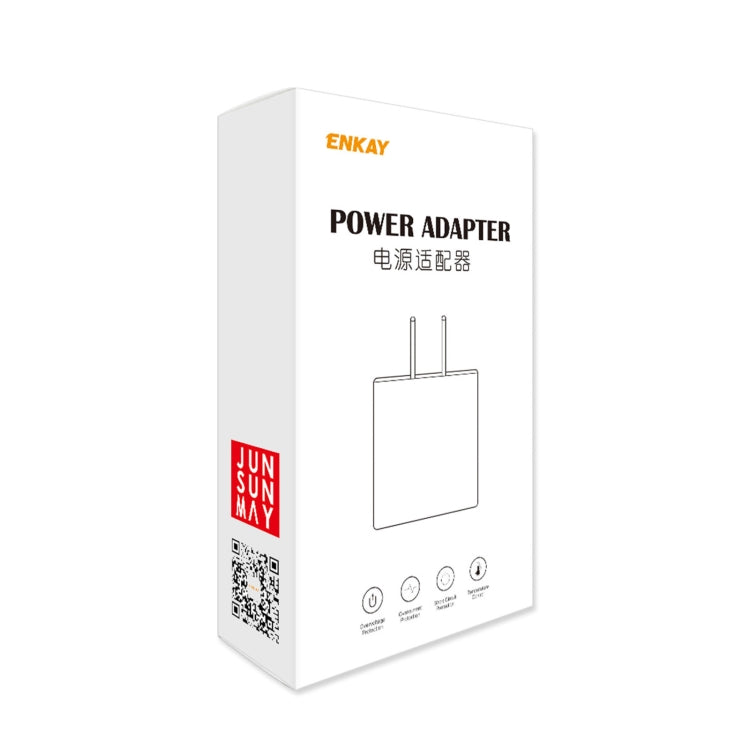 ENKAY Hat-Prince U033 18W 3A PD + QC3.0 Dual USB Fast Charging Power Adapter US Plug Portable Travel Charger With 1m 3A Micro USB Cable - USB Charger by ENKAY | Online Shopping UK | buy2fix