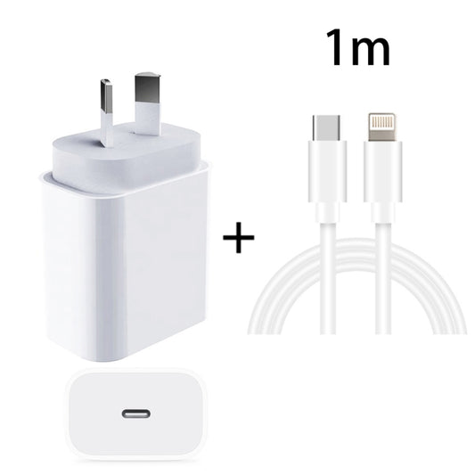 20W PD 3.0 Travel Fast Charger Power Adapter with USB-C / Type-C to 8 Pin Fast Charge Data Cable, AU Plug(1m) - USB Charger by buy2fix | Online Shopping UK | buy2fix