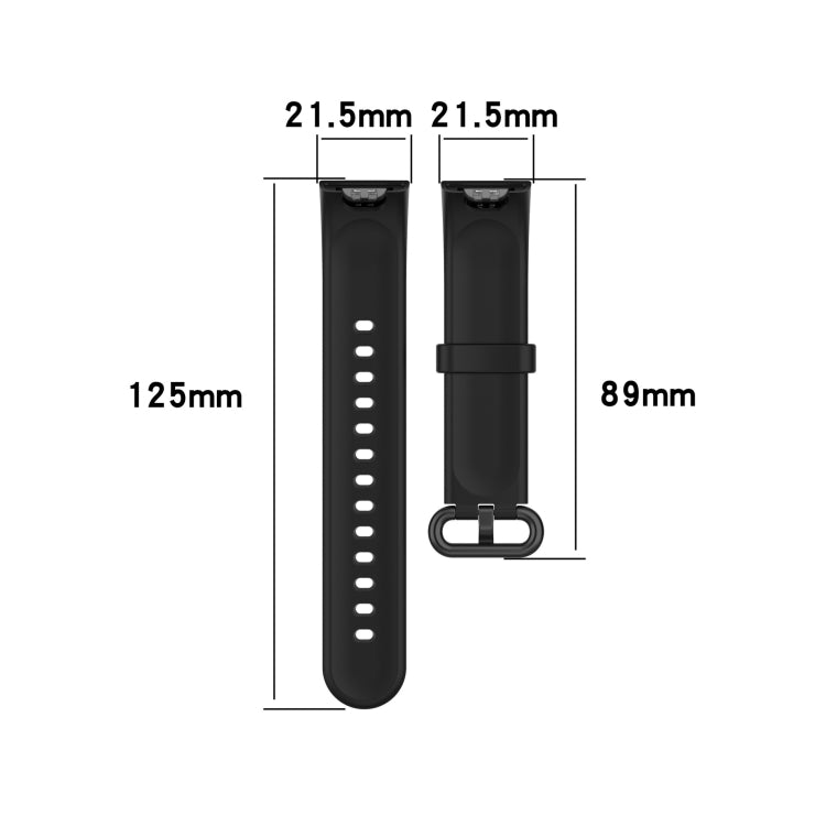For Xiaomi Watch Mi Watch Lite / Redmi Watch Silicone Sports Watch Band(black) - Smart Wear by buy2fix | Online Shopping UK | buy2fix