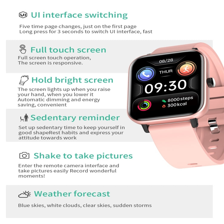 H10 1.54inch Color Screen Smart Watch IP67 Waterproof,Support Bluetooth Call/Heart Rate Monitoring/Blood Pressure Monitoring/Blood Oxygen Monitoring/Sleep Monitoring(Gray) - Smart Wear by buy2fix | Online Shopping UK | buy2fix
