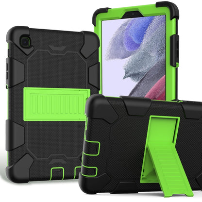 For Samsung Galaxy Tab A7 Lite T220 / T225 Two-Color Robot Shockproof Silicone + PC Protective Case with Holder(Black+Green) - Samsung Accessories by buy2fix | Online Shopping UK | buy2fix