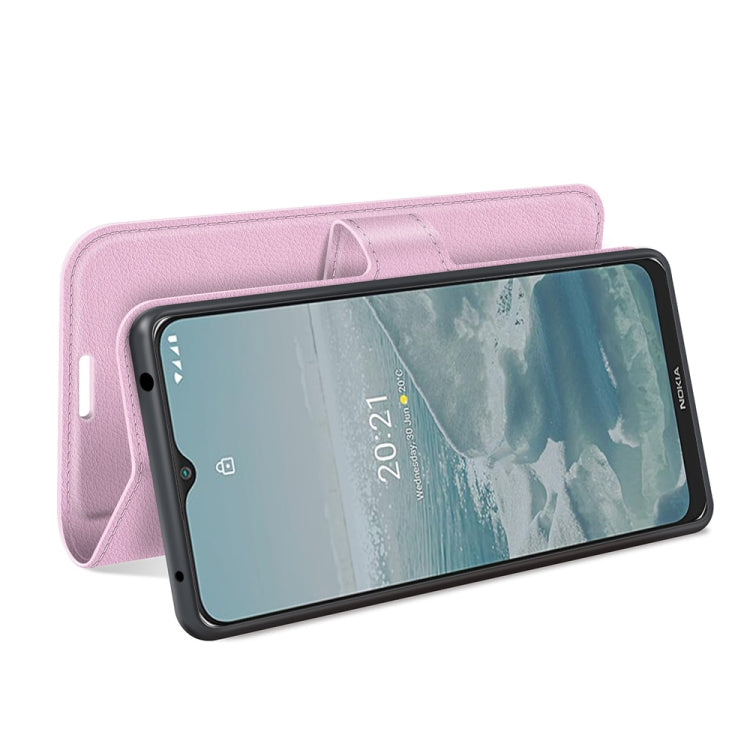 For Nokia G10/G20 Litchi Texture Horizontal Flip Protective Case with Holder & Card Slots & Wallet(Pink) - Mobile Accessories by buy2fix | Online Shopping UK | buy2fix