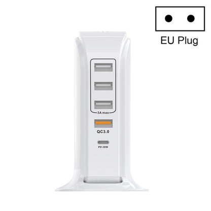 PD-36W PD3.0 + QC3.0 4-port USB Mobile Phone Charging Sailboat Multi Port Charger, EU Plug - Multifunction Charger by buy2fix | Online Shopping UK | buy2fix